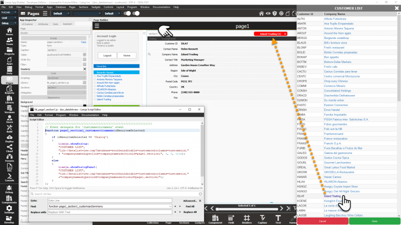 ShowDialogPanel: Datalistview
